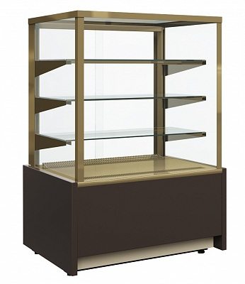 Витрина холодильная Carboma KC70 VH 0,9-1 LIGHT Chocolate (стандарт)