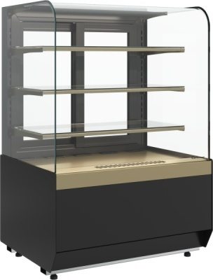 Витрина холодильная Carboma KR70 VM 1,3-1 LIGHT (Паттерн 0108 Темный дуб)
