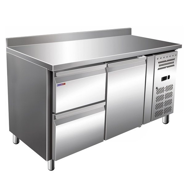 Стол с охлаждаемым шкафом COOLEQ GN2220TN бортик 2 ящика+1 дверь (1360х700х860 мм)