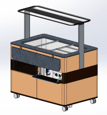 Прилавок холодильный без полки, 2 склад. полки: Ф-З, RBU23CSI ШС Furshet 1558x790x874мм REFETTORIO