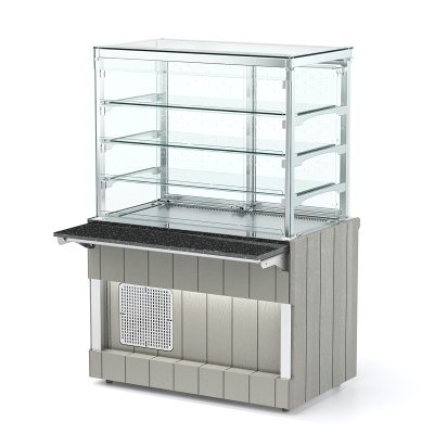 Витрина холодильная с дверками раздачи (3 полки) RSK12CS Kids 1105x700x1570(730)мм Capital Kids REFETTORIO