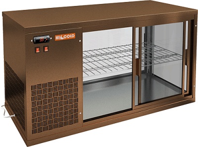 Настольная холодильная витрина HICOLD VRL 900 L Bronze