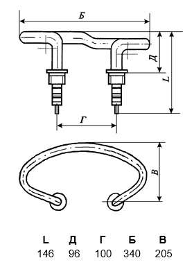 ТЭН 90А13/2,33Р220 (ТЭН-08)