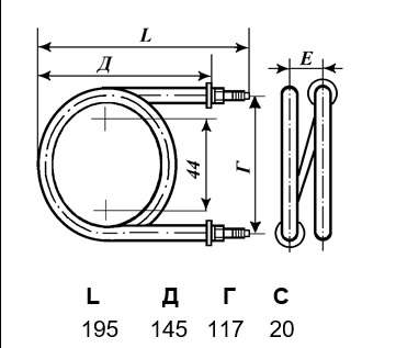 ТЭН 71А13/2,5Р220 (ТЭН-62А)