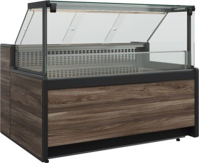 Витрина нейтральная Carboma GC111 N 1,5-1, газлифт, 1008 (Темный дуб)