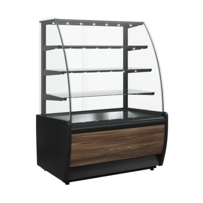 Витрина холодильная Carboma K70 VM 0,9-1 LIGHT Паттерн (0108 Темный дуб)