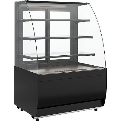 Витрина холодильная Carboma K70 VV 0,9-1 STANDARD Паттерн (0108 Темный дуб)