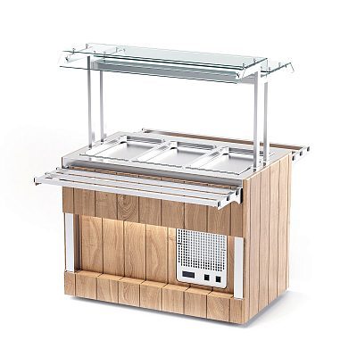 Прилавок холодильный островной RBK22CSI ШС Kids 1105x1050x1455(730)мм h=100мм Capital Kids REFETTORIO
