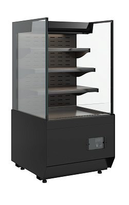 Витрина холодильная Carboma KC70 VM 0,6-2 STANDARD открытая, горка ПРЯМАЯ БОКОВИНА (версия 2.0) (9005)