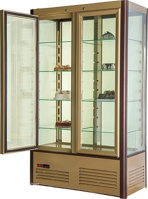 Витрина кондитерская Carboma D4 VM 800-1 (R800C Люкс) (индивидуальное исполнение 2 дв,стекл полки)