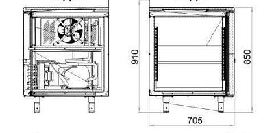 Стол холодильный Polair TM4GN-G (2060х705х850 мм)