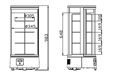 Витрина кондитерская настольная COOLEQ CW-72