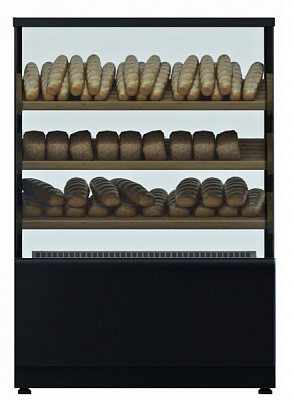 Витрина хлебная Carboma KC70 N 0,9-2 LIGHT Bread 9006-9005 (без стекла) (Хлебная 0,9 Cube ТЕХНО)