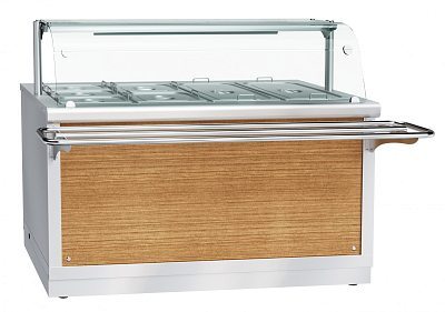 Электрический мармит кухонный 2-х блюд Abat ЭМК-70Х-01, съемный нерж. фасад
